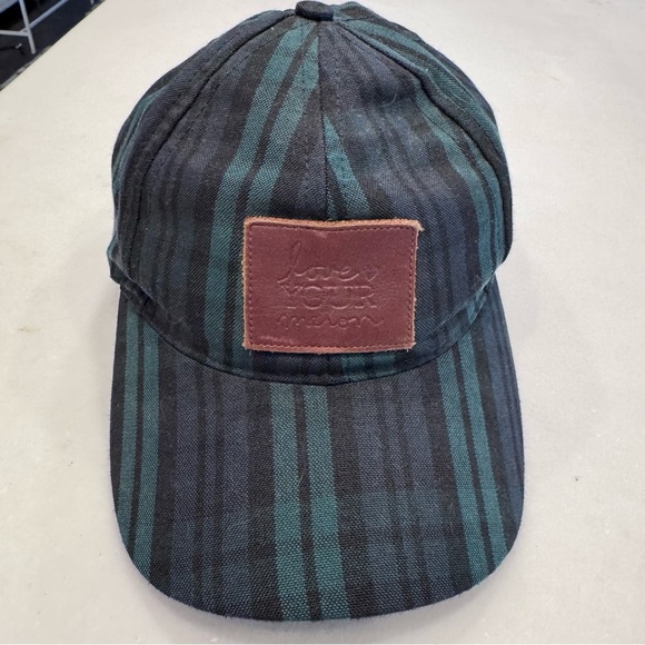 LOVE YOUR MELON Plaid Baseball Cap Hat Adult Size Cotton Made In USA - Picture 2 of 7